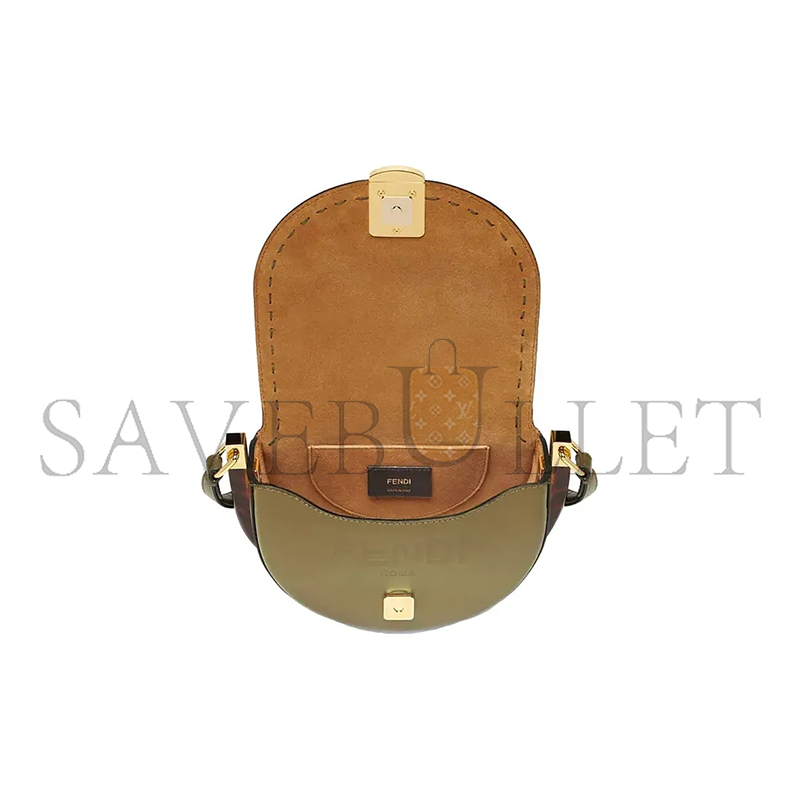 FENDI VITELLO KING PLEXIGLASS MOONLIGHT SHOULDER BAG 8BT346ABVLF1D3Q (19*14*8cm)